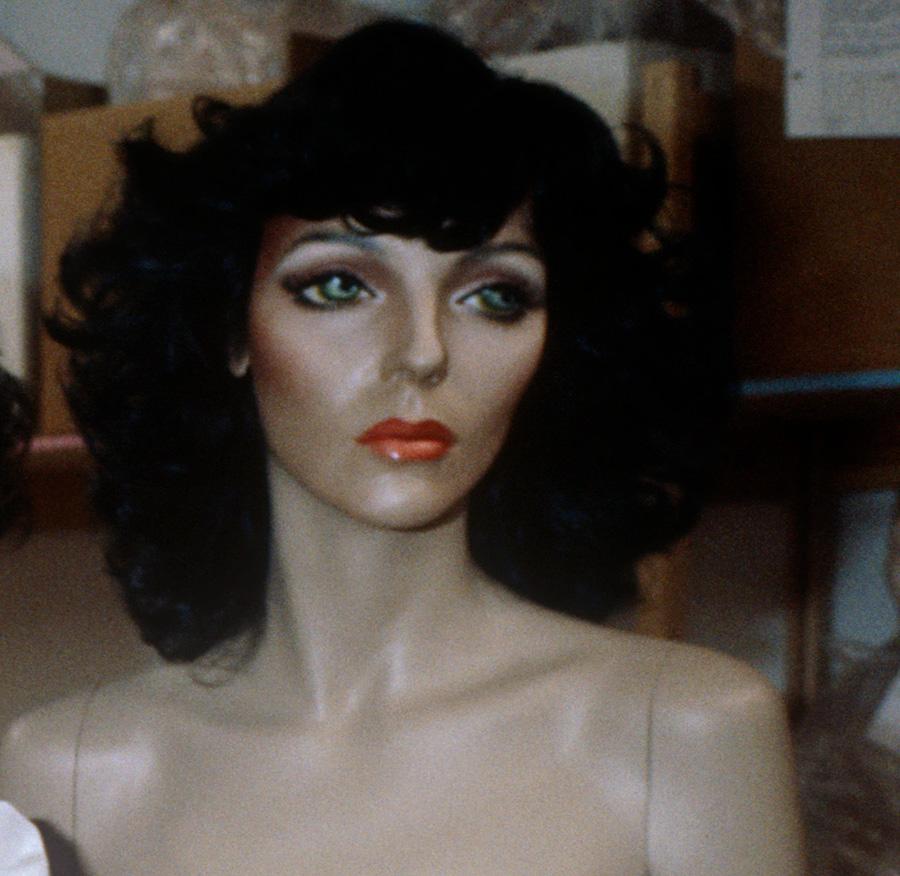 Joan Collins and her Mannequin, Chelsea, London, 1981

