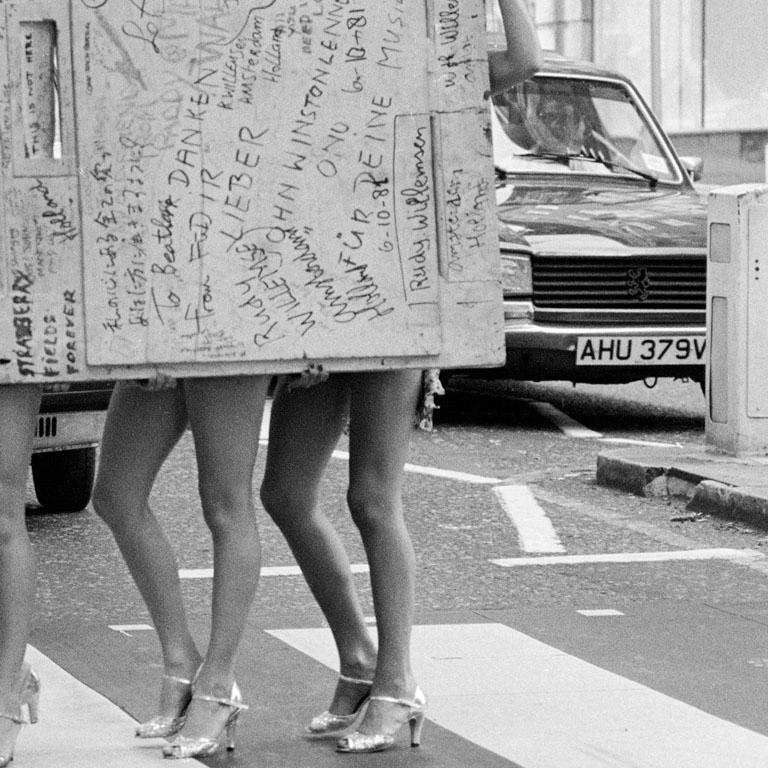 The Beatle's Original Apple Studio Door with Legs, Savile Row, London, 1982 - Other Art Style Photograph by Richard Young
