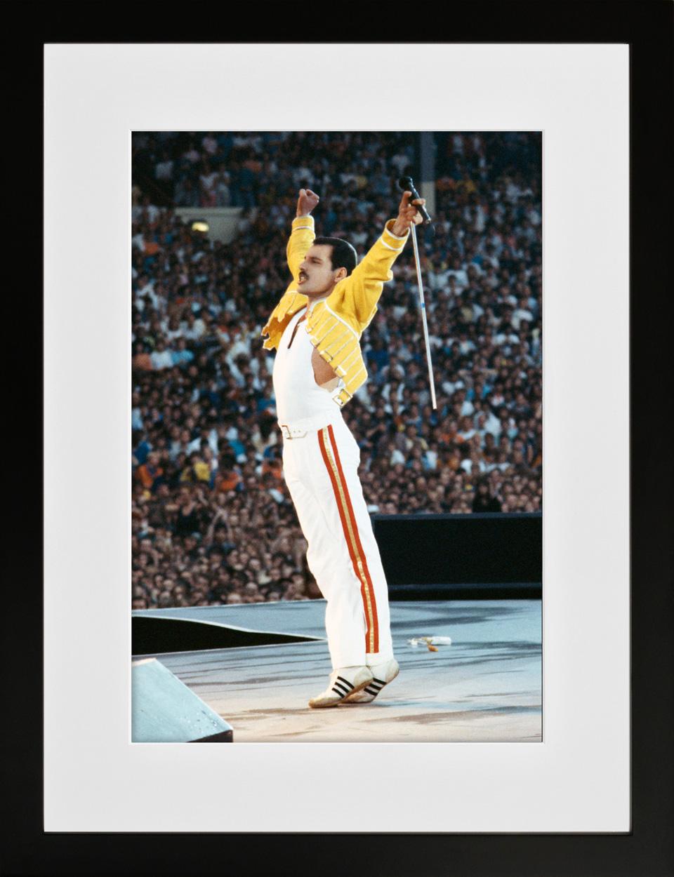 Freddie Mercury, Queen in Concert, Magic Tour, Wembley Stadium, London, 1986 - Photograph by Richard Young