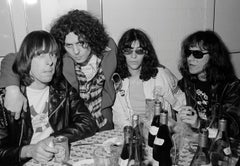 Johnny Ramone, Marc Bolan, Joey Ramone and Tommy Ramone, Ramones Party, London