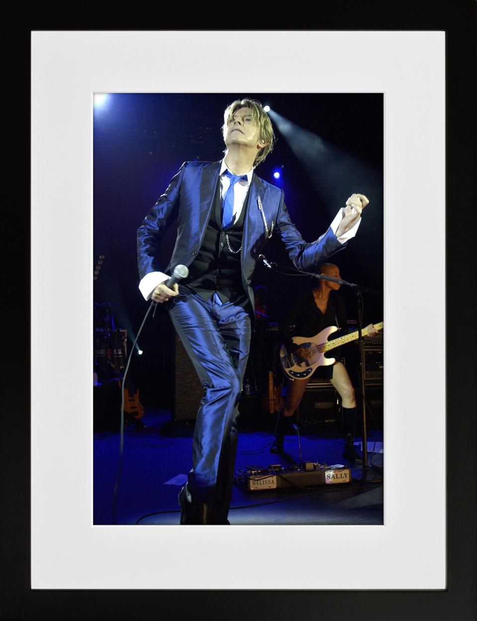 David Bowie in Concert at Hammersmith Apollo, London, 2002, Photography - Black Color Photograph by Richard Young