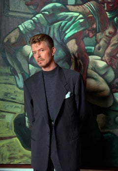 David Bowie with a Painting by Peter Howson, London, 1994, Photography