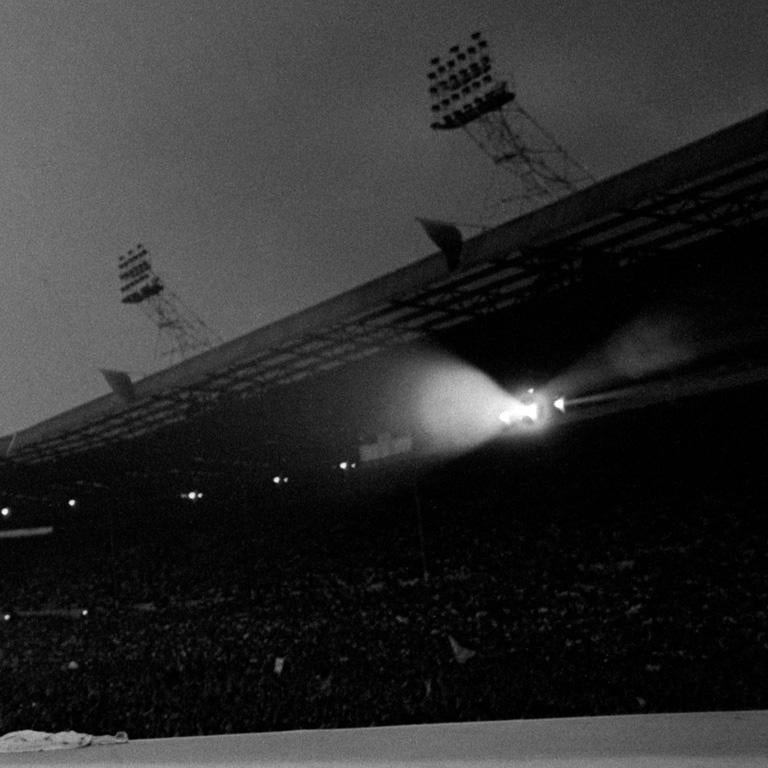 Freddie Mercury, Queen in Concert, Magic Tour, Wembley Stadium, London, 1986 - Black Portrait Photograph by Richard Young