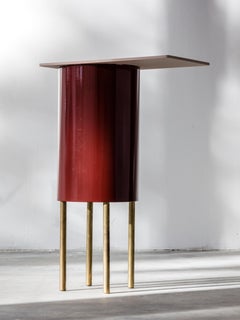 Side Table, Color-block Side Table, Powder Coated Aluminum Nest Table
