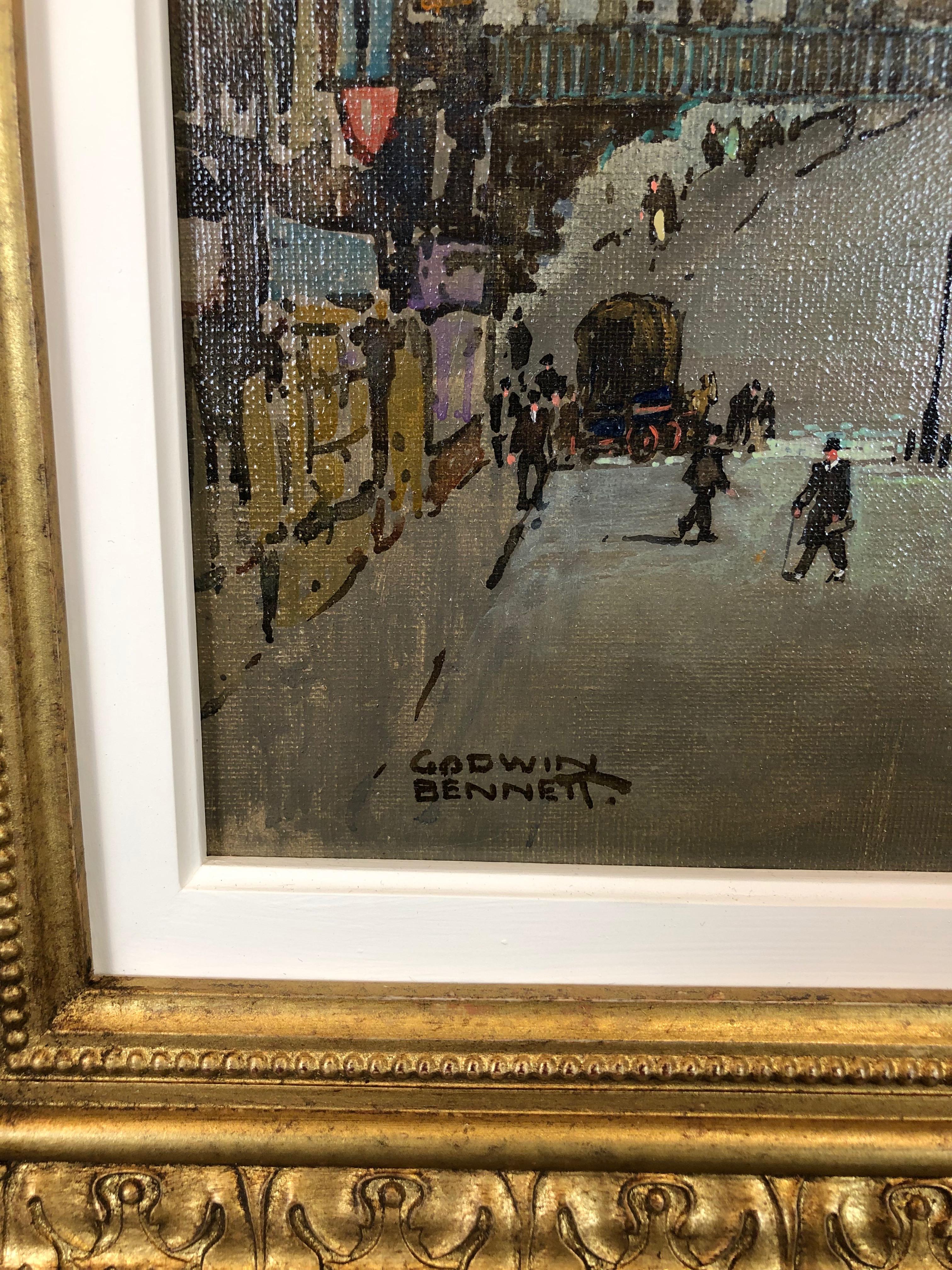 St. Pauls und Ludgate Hill – Ölgemälde, Londoner Stadtlandschaft von Godwin Bennett im Angebot 2