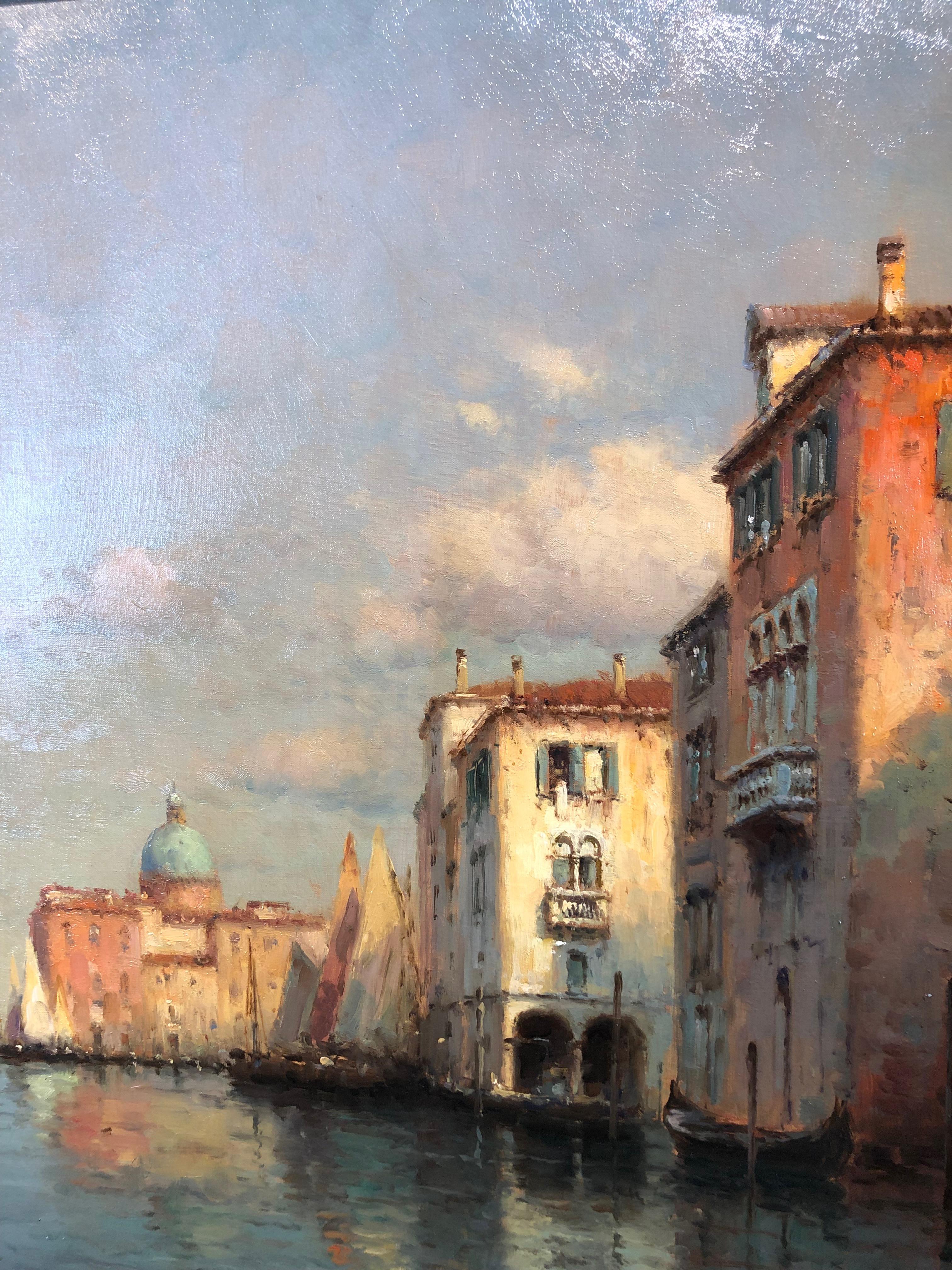 Georges Noel Bouvard, son of Antoine and father of Colette was taught by his father early on in life, quickly mastering the hot Italian sun reflecting on the buildings and canals of Venice.
Originally sold by E.Stacy Marks in 1964.