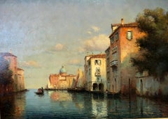 Venice, Evening - Oil on Canvas, Landscape Painting, Mid-20th Century, Bouvard