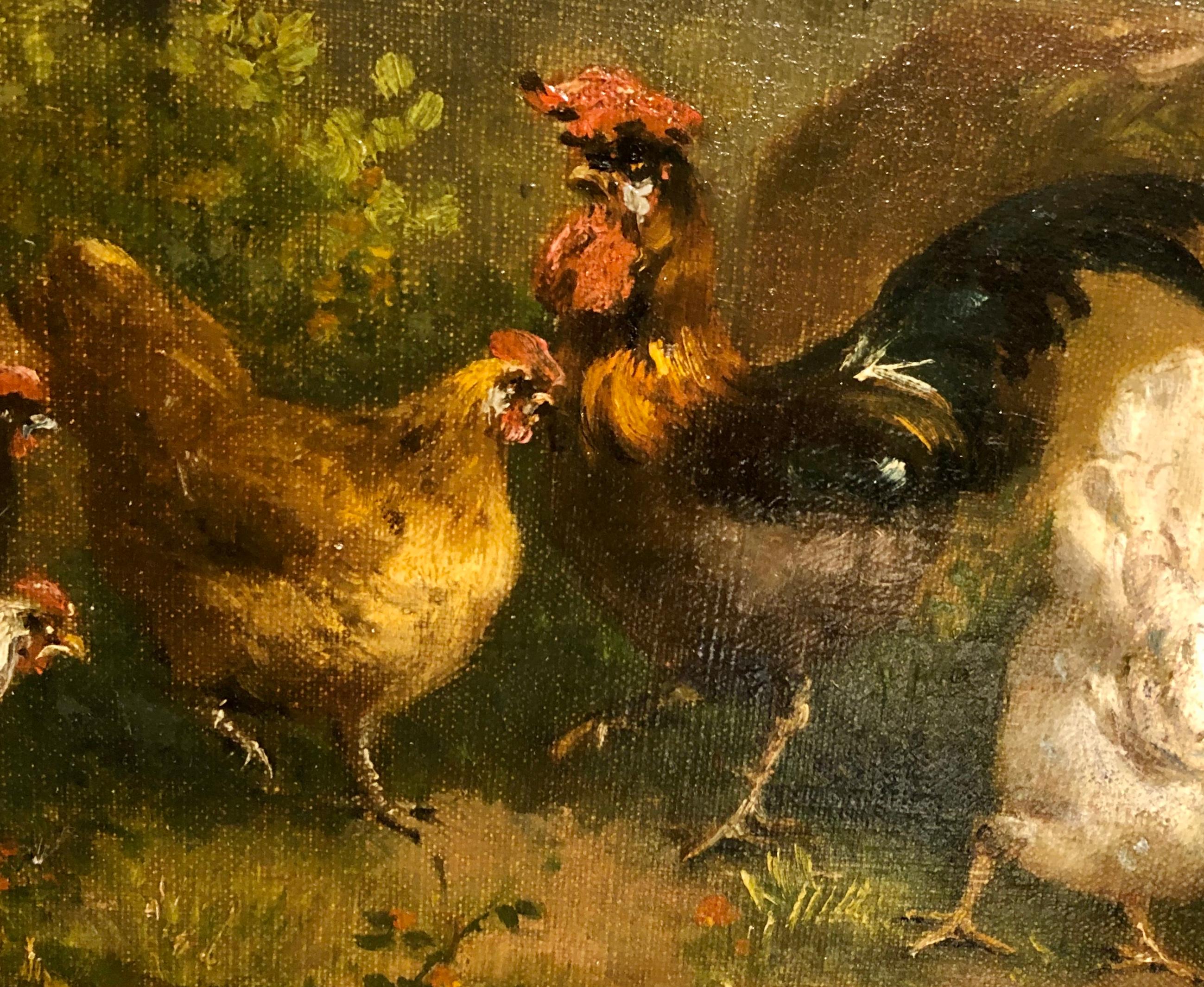 Pair Of Chickens In Landscape 4