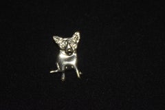 Blue Dog Sterling/Gold Plated Dog Pendant with @Rodrigue & "Sterling" on back