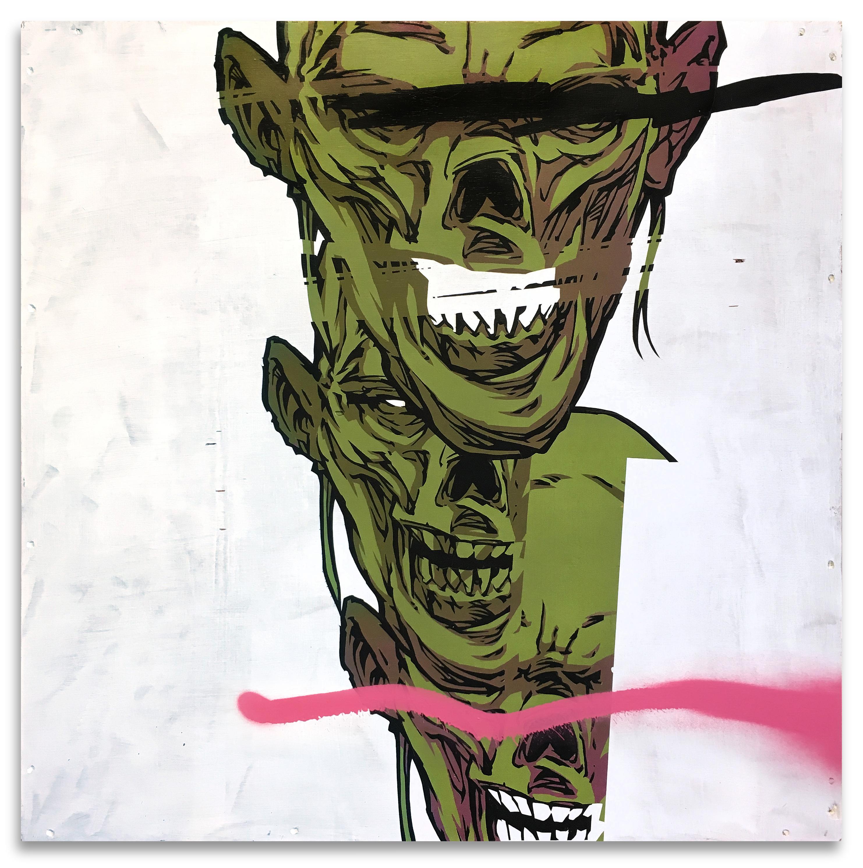 Zombie Stack - Mixed Media Art by Tanner Goldbeck