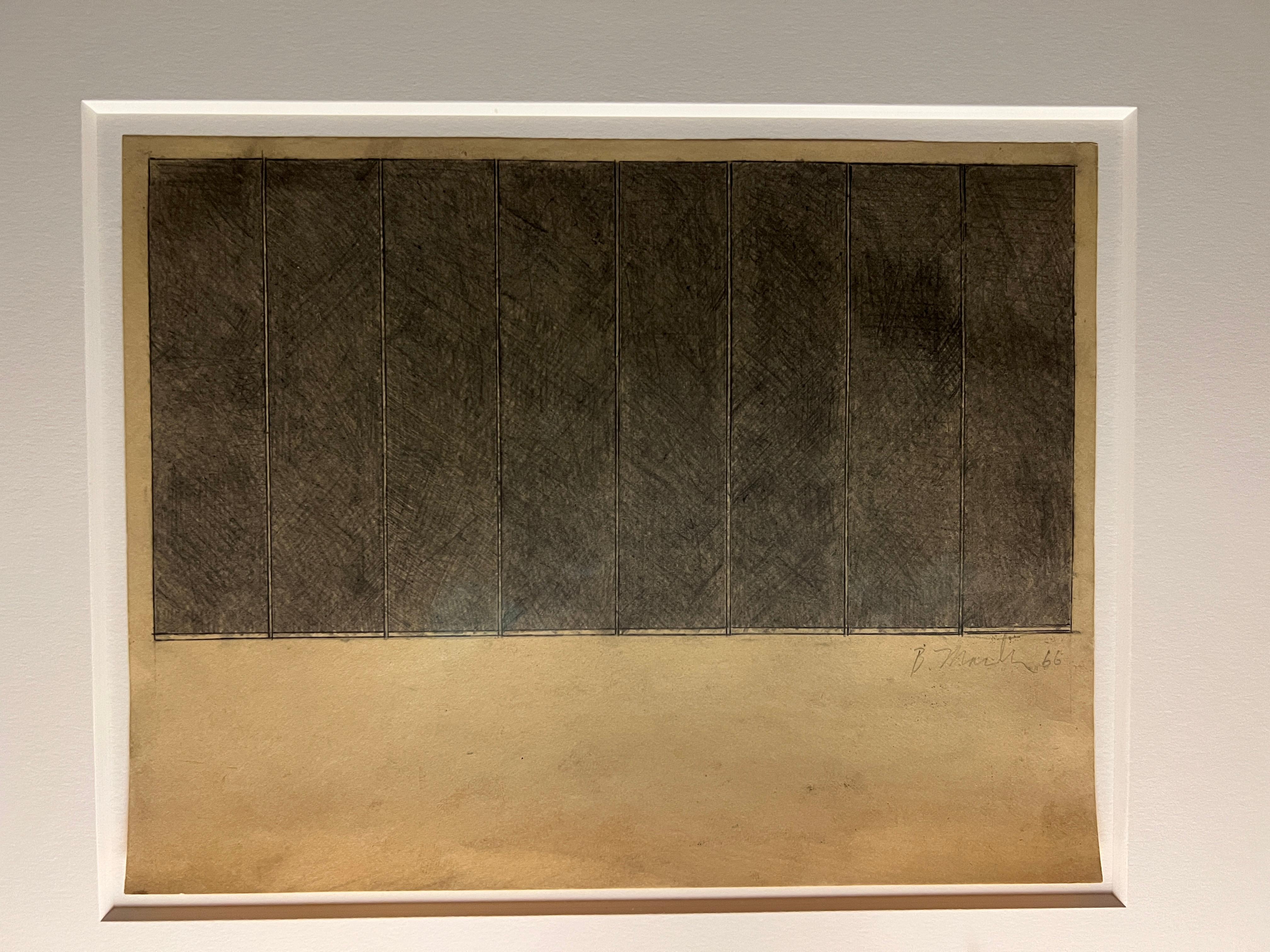 Abstract Drawing Brice Marden - Sans titre, 1966