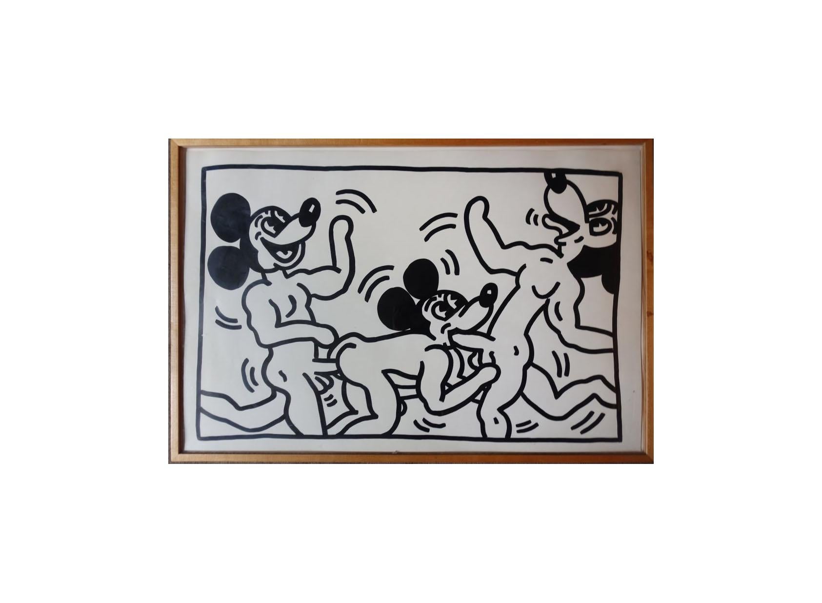 Untitled (Mickey Mouse) - Art by Keith Haring