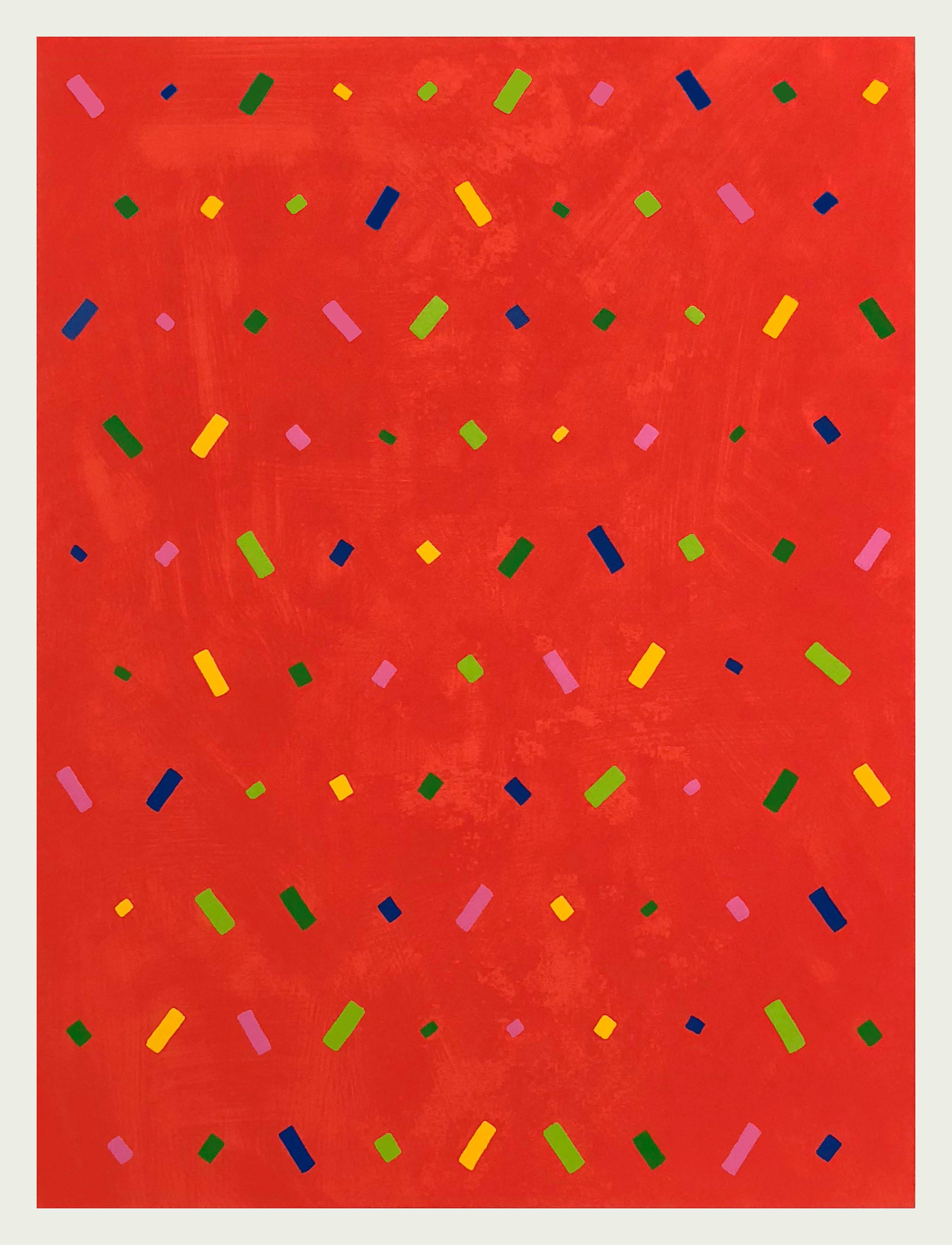 Abstract Print Osvaldo Mariscotti - Sans titre (Rouge OM18-0302)