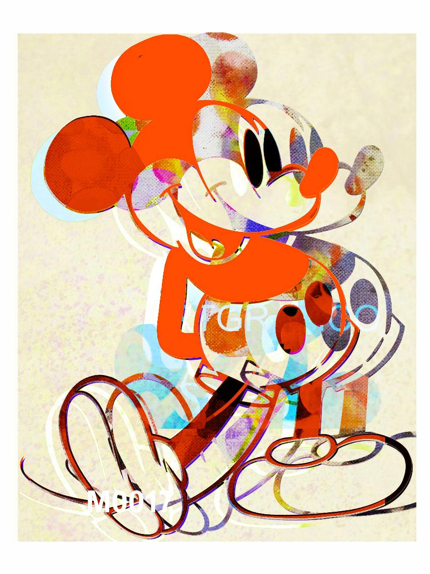 Francisco Nicolás Portrait Print - M020-Figurative, Pop art. Street art, Modern, Contemporary, Abstract Mickey Mous