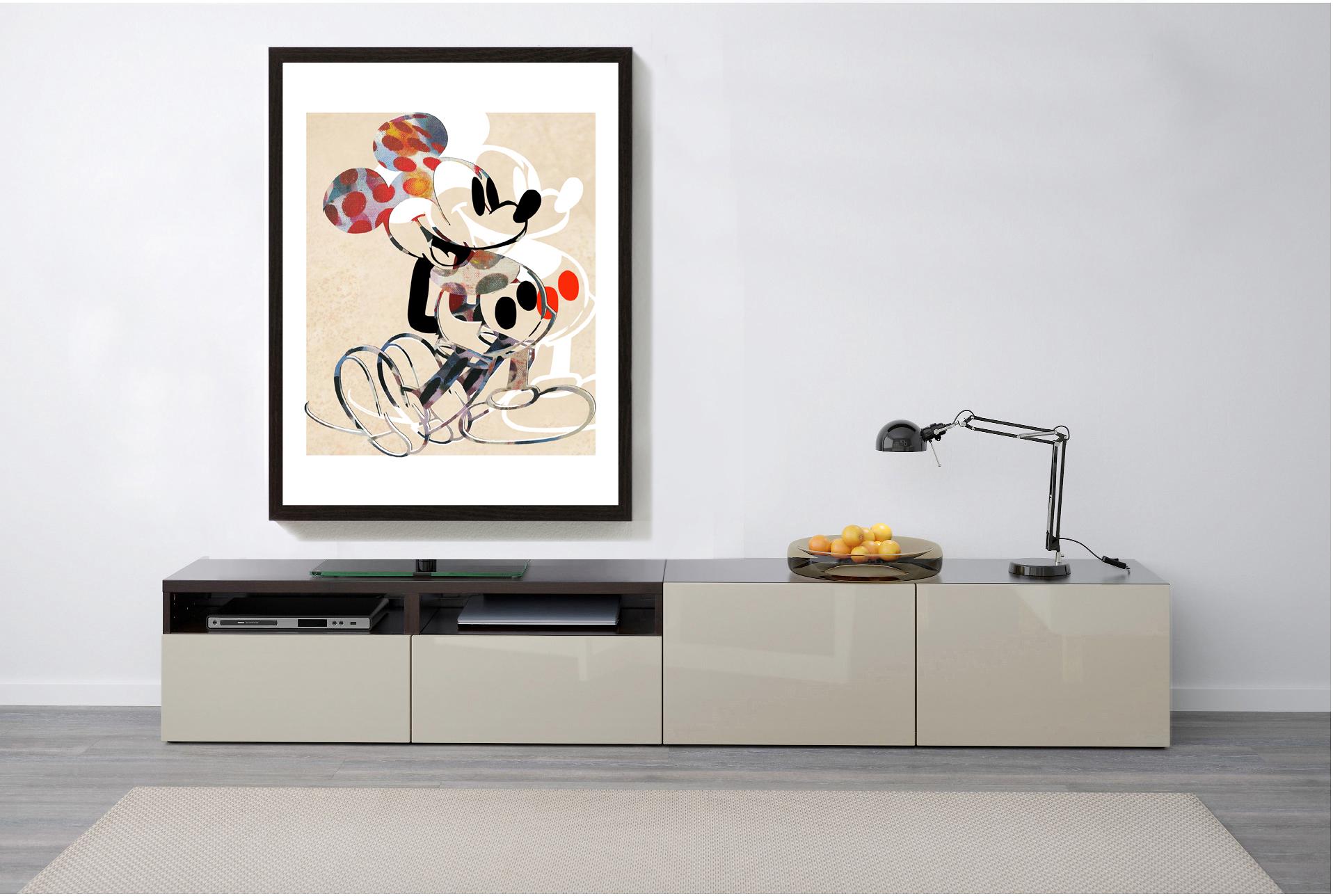 M004-Figurative, Street art, Modern, Pop art, Contemporary, Abstract Mickey Mous - Print by Francisco Nicolás