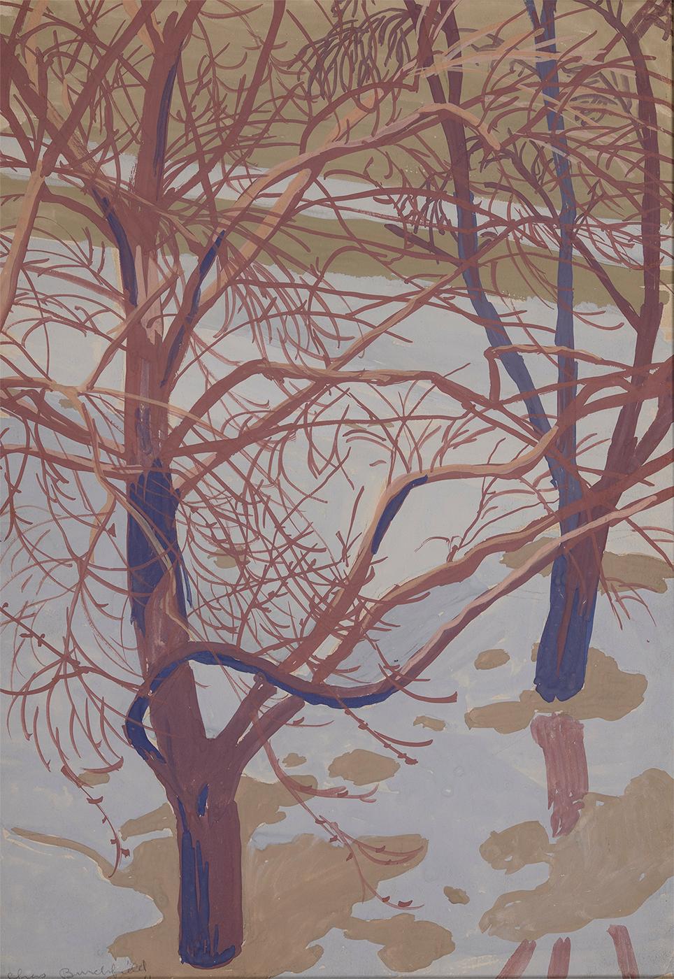 Charles E. Burchfield Landscape Art - Barren Trees