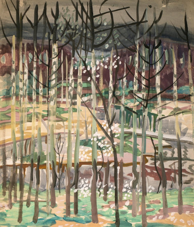 Charles E. Burchfield Landscape Art - Trees