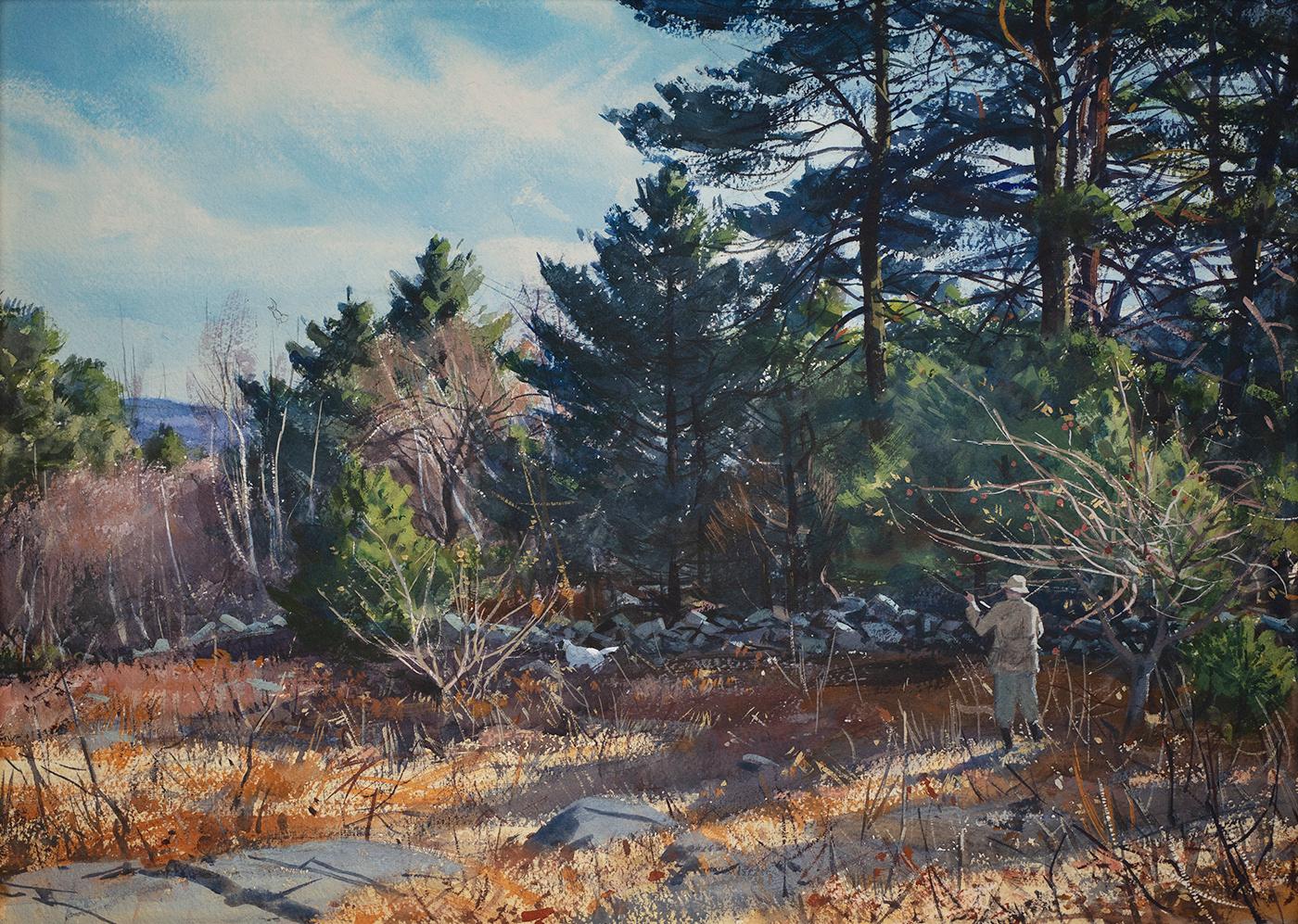 Aiden Lassell Ripley Landscape Art – Rebhuhnjagd