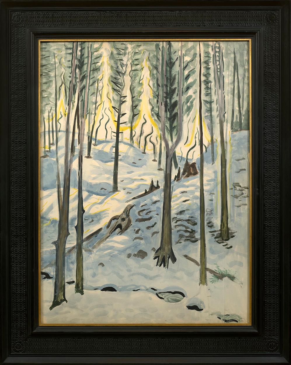 Fires of Spring in Big Woods - Art by Charles E. Burchfield