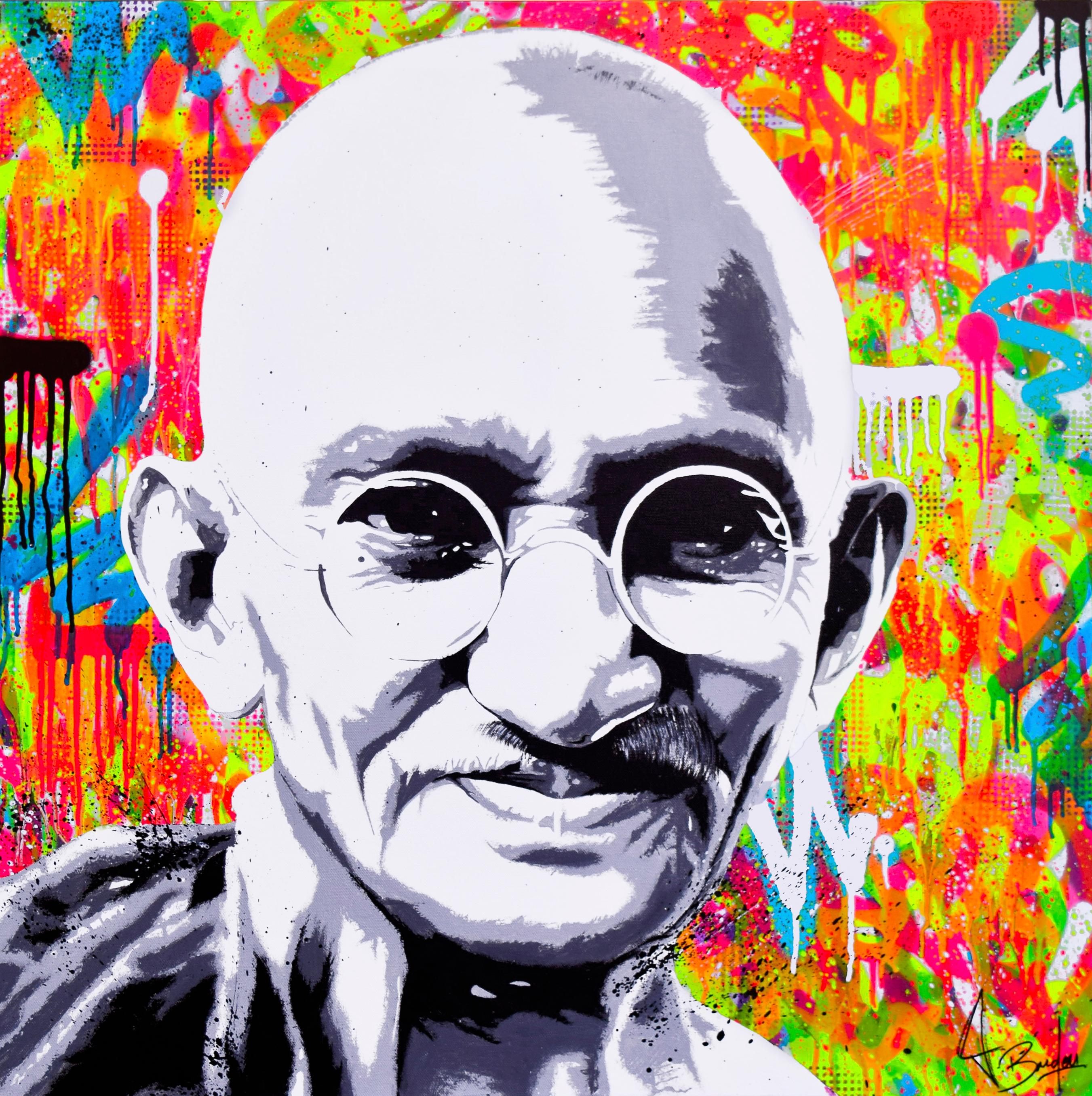 Bardou Vincent Figurative Painting - Gandhi