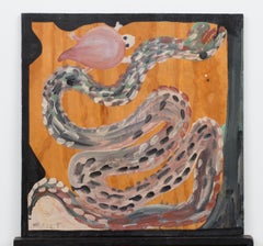 Untitled (Snake and Turtle) Self-taught, Outsider Art