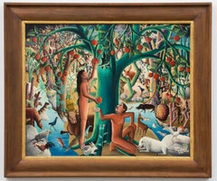 Paradis Terrestre, dated Dimanche 30 Aout 1953, Haitian Art, Haiti