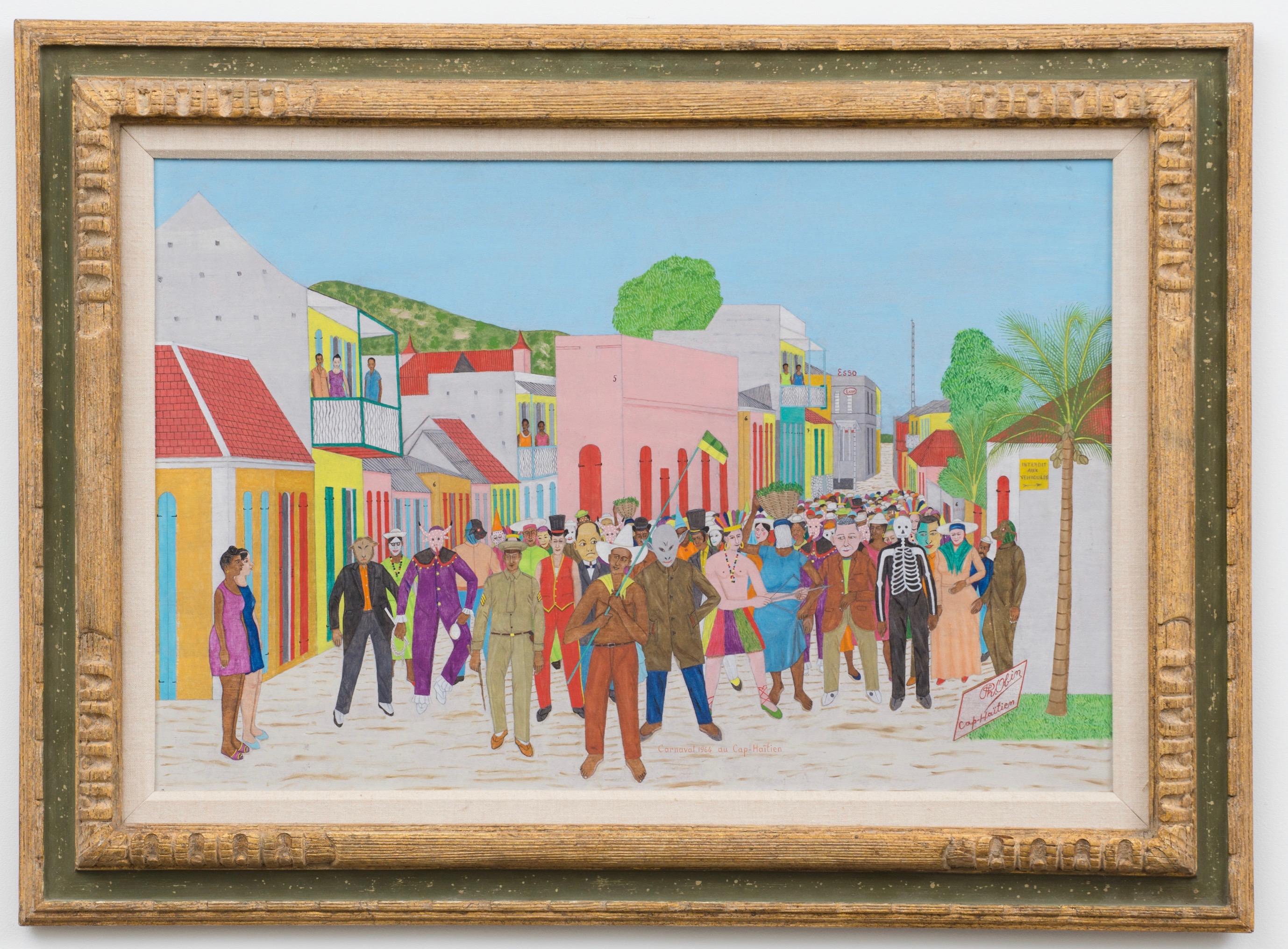 Cap-Haitien Carnival - Haitian Art, Haiti - Painting by Philomé Obin