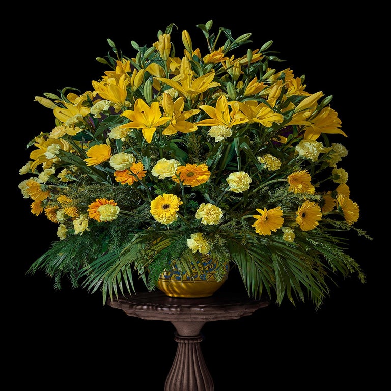 T.M. Glass Jaipur Wedding Bouquet with Lilies, Marigolds, and