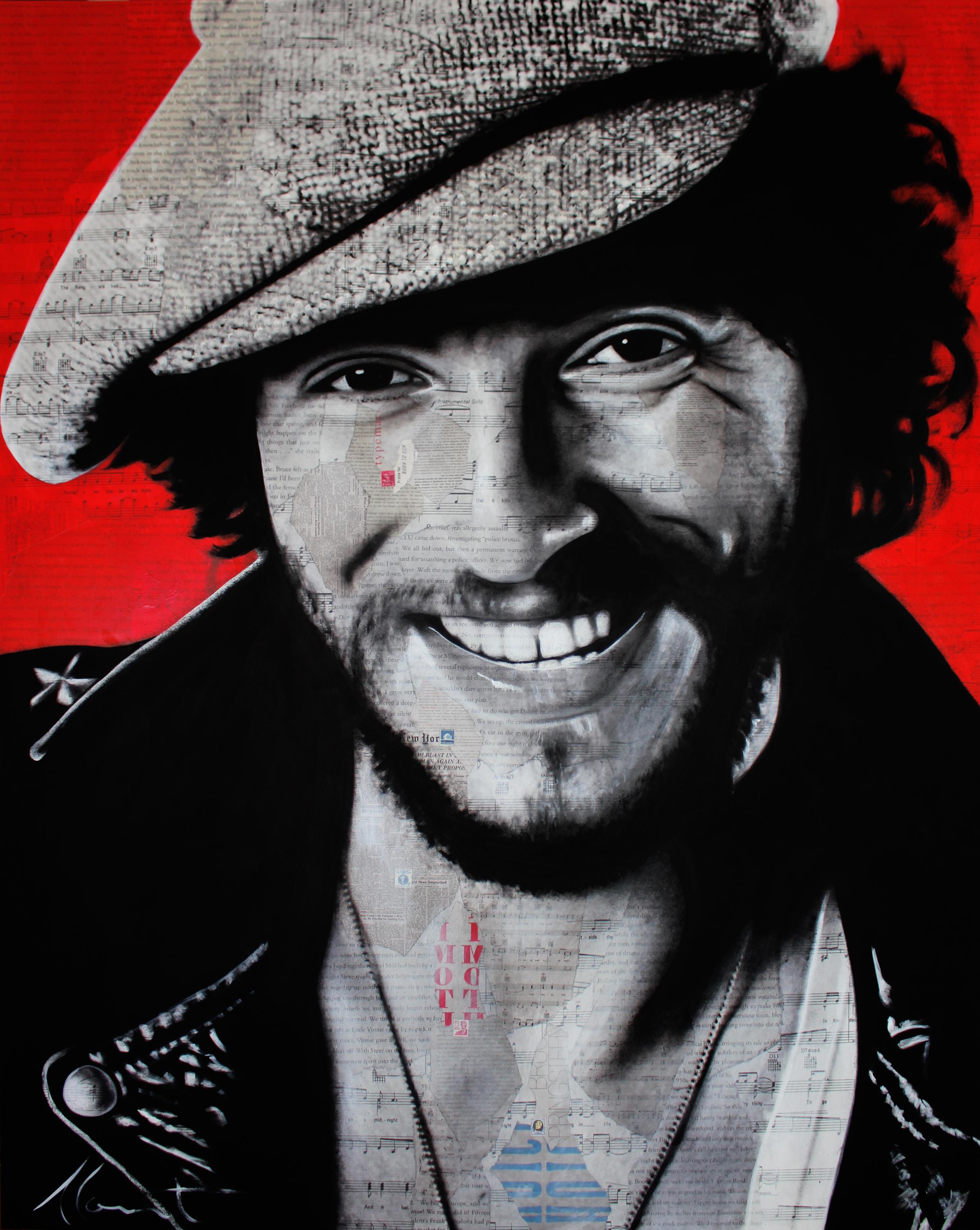 André Monet Portrait Painting - Bruce Springsteen