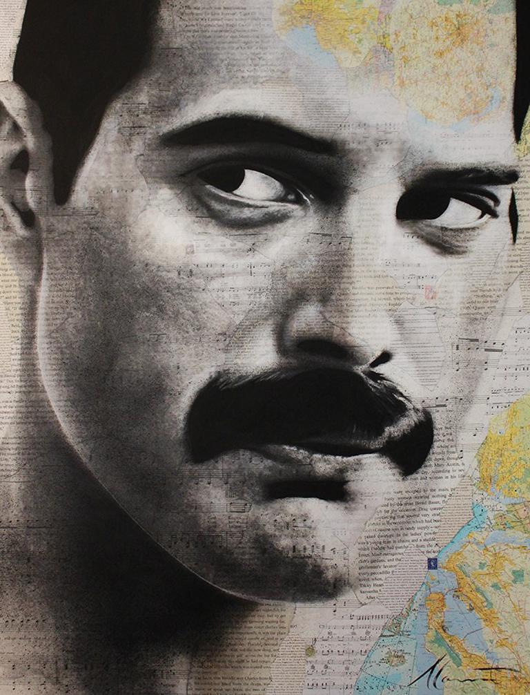 André Monet Portrait Painting - Freddie Mercury