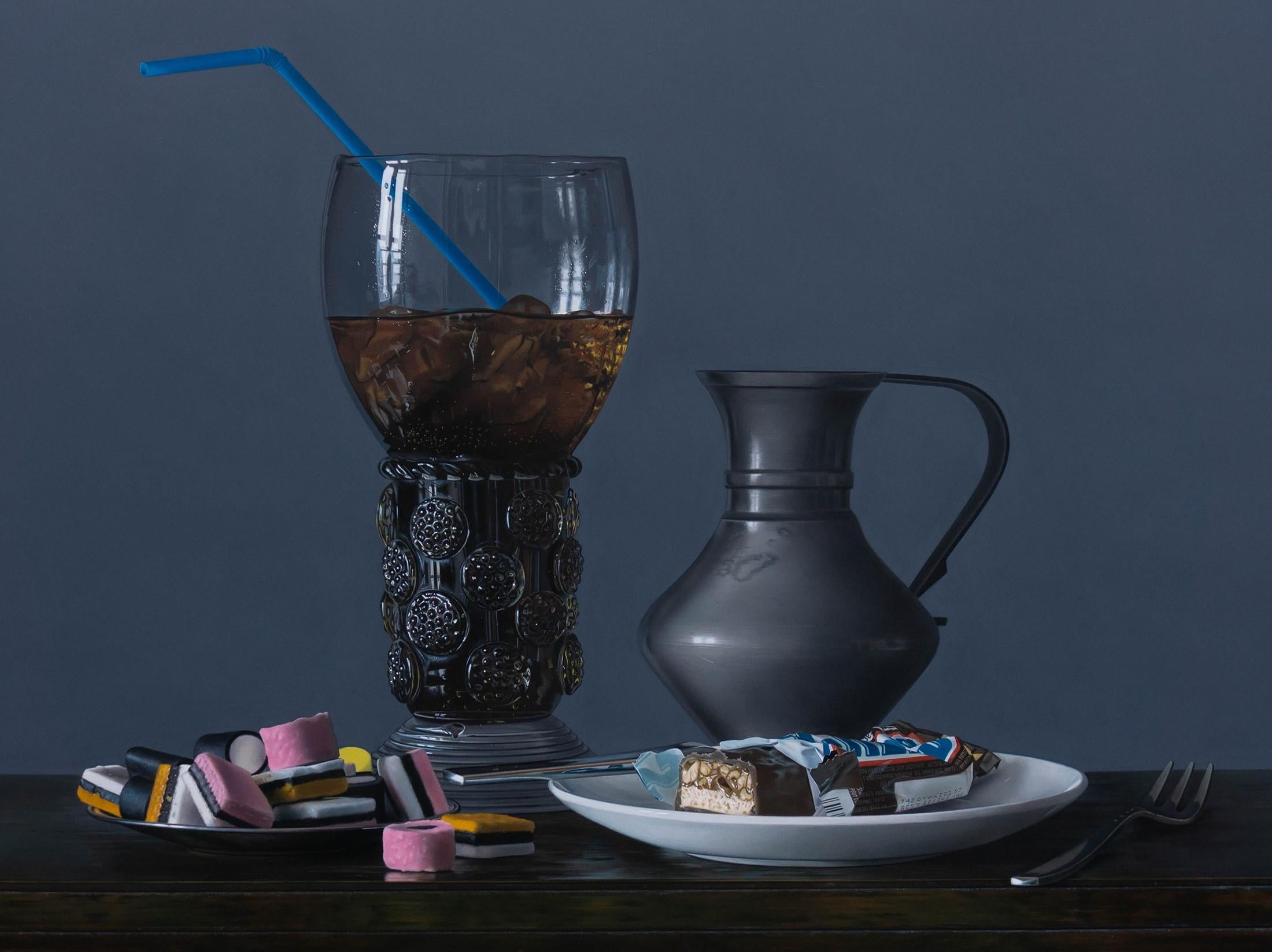 Jason de Graaf Figurative Painting - Still Life with Snickers Bar