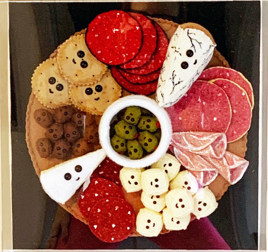 Lucy Sparrow Figurative Sculpture - Charcuterie Board