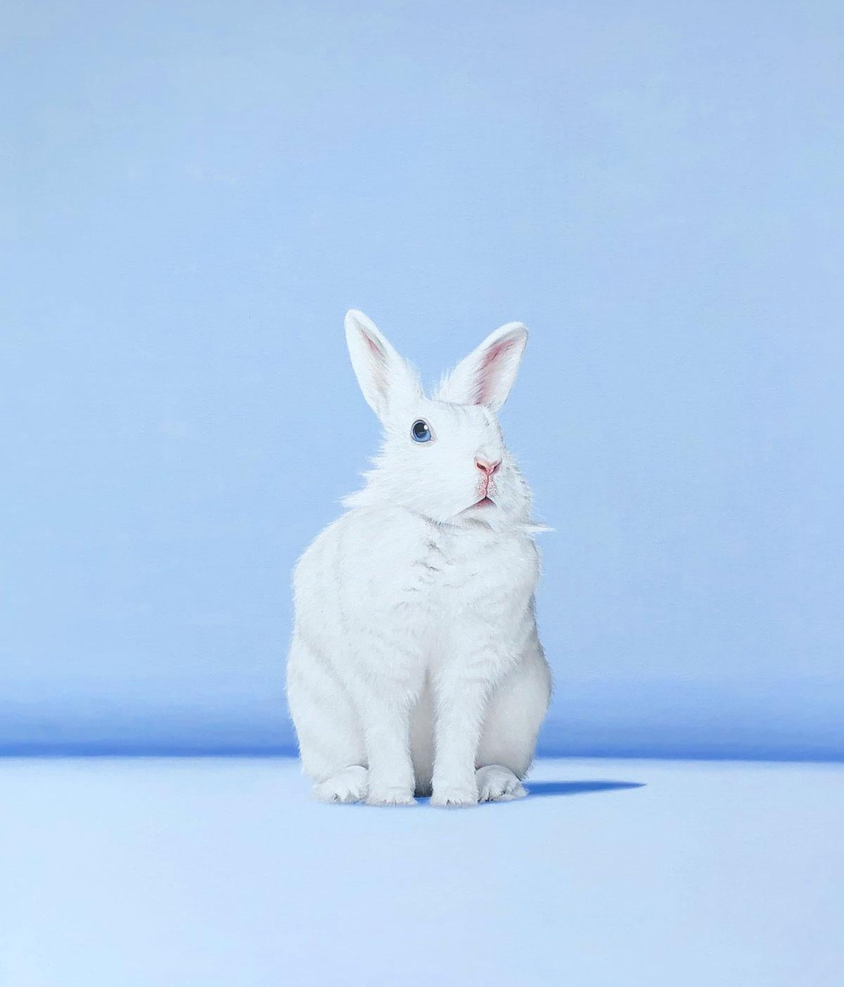 Paula Urzica Figurative Painting - White Rabbit I