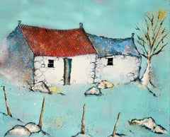 Near Breasclete 3 - Contemporary Lanscape Painting by Helen Acklam