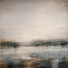 Hazy Waters - A Contemporary Landscape Painting by Clodagh Meiklejohn