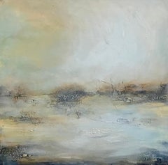 Tranquil Waters - Contemporary Landscape Painting by Clodagh Meiklejohn