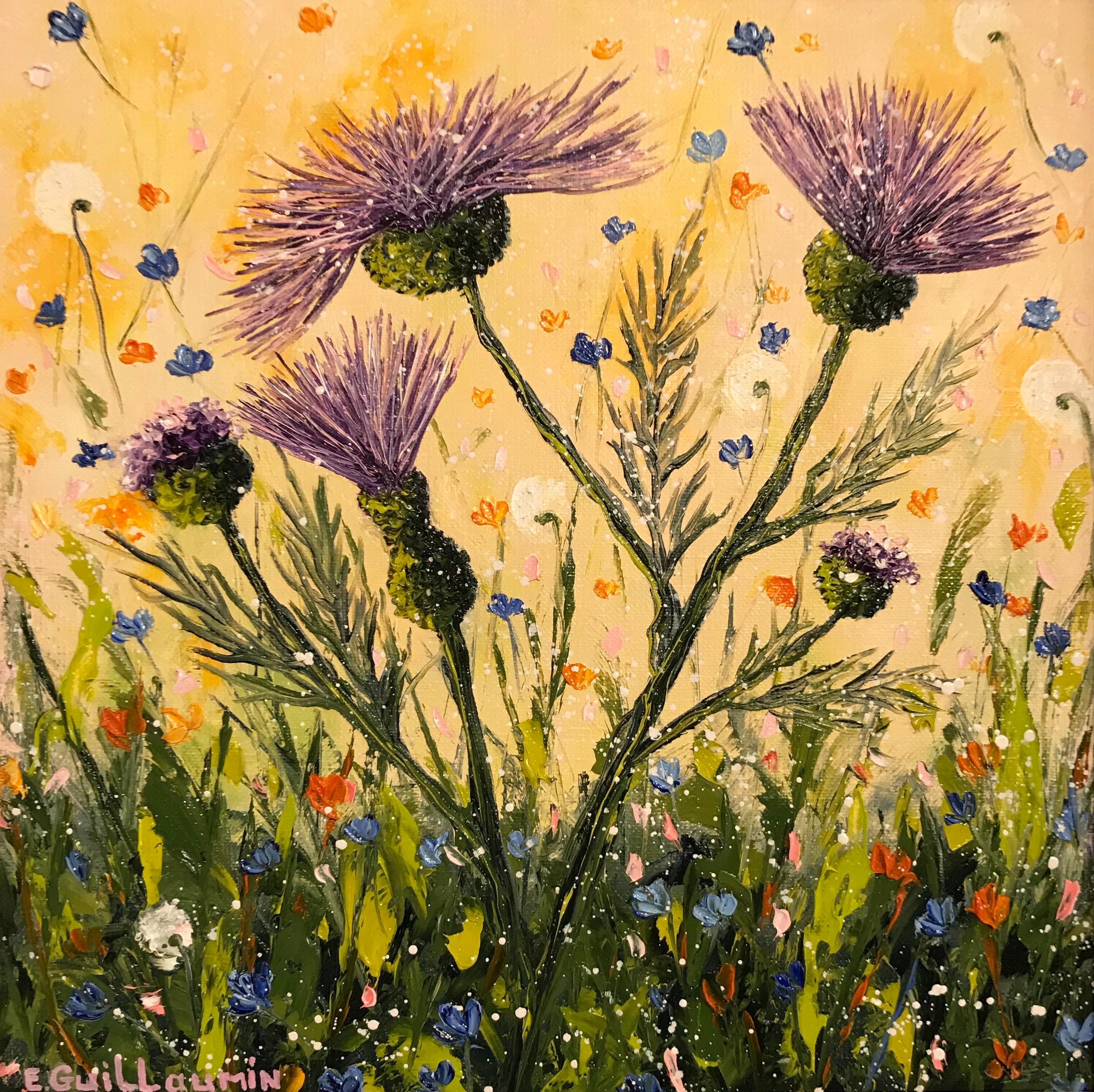 Elena Guillaumin is a cosmopolitan Russian born artist who splits her time between residing in France and Scotland. Her main studio is based in the West End of Edinburgh but she also works from abroad.

Elena attended a school of art in Russia