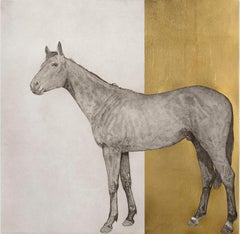 Equine Gold - Contemporary Animal Drawing by Guy Allen