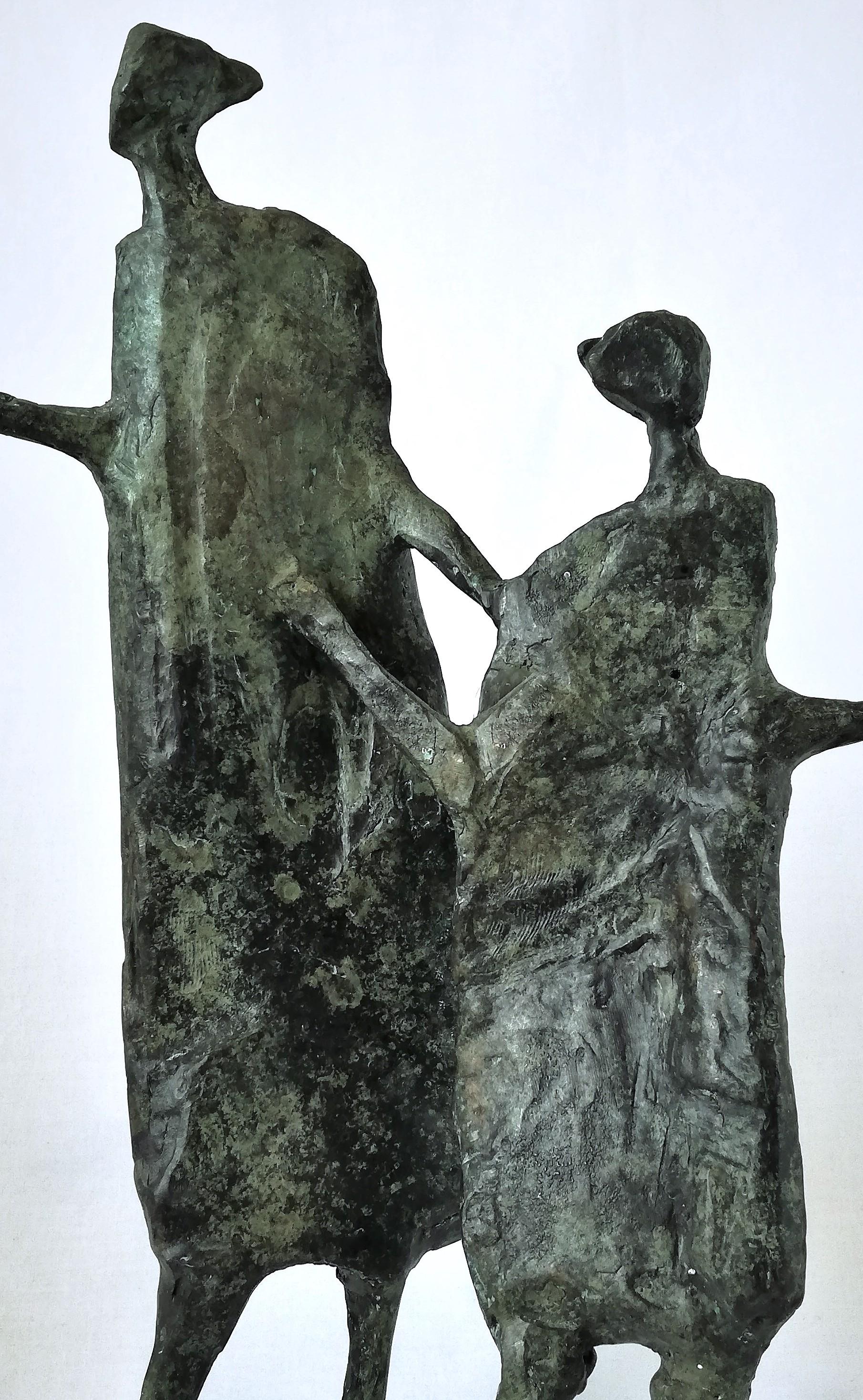 A figurative bronze sculpture by contemporary British sculptor Neil Wood. 'Mother and Child' is edition 4/9 and measures 29x26x14cm.

Neil Wood has been a practicing professional sculptor and fine artist for three decades. He has many years