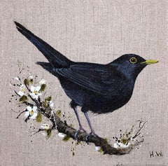 Blackbird on Linen