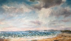 Summer Light, Machrihanish - Contemporary Seascape Painting by Senja Brendon