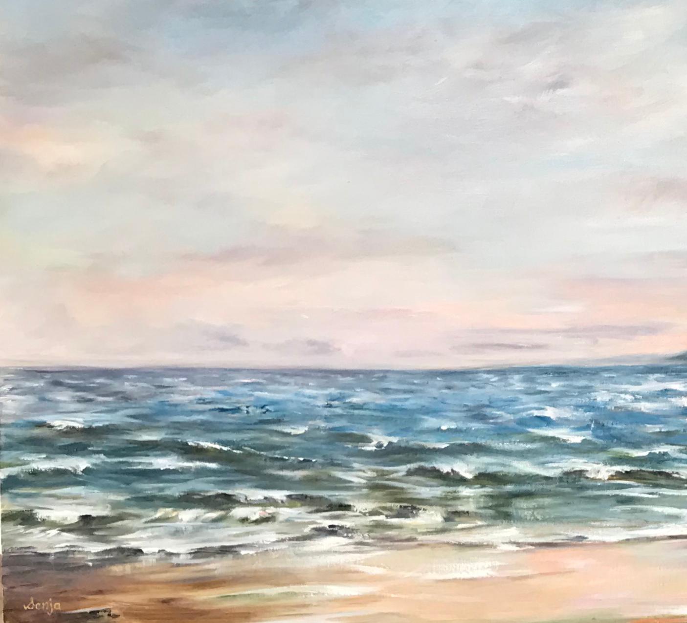 Summer Light, Machrihanish - Contemporary Seascape Painting by Senja Brendon For Sale 1