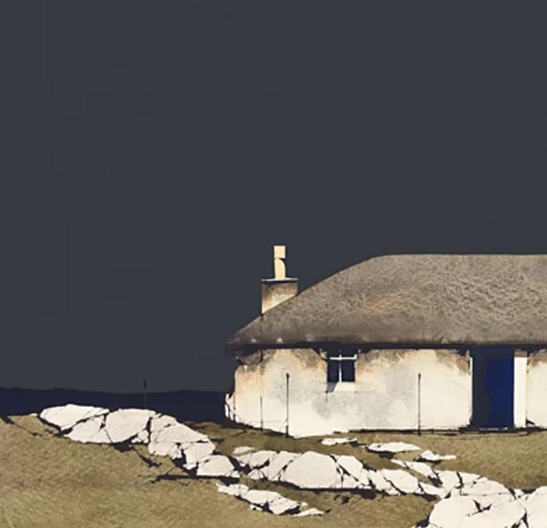 South Uist Croft House - Signed, Limited Edition Print, Landscape by Ron Lawson 1