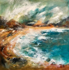 Scarista Bay Harris - Contemporary Seascape Painting by Mark McCallum