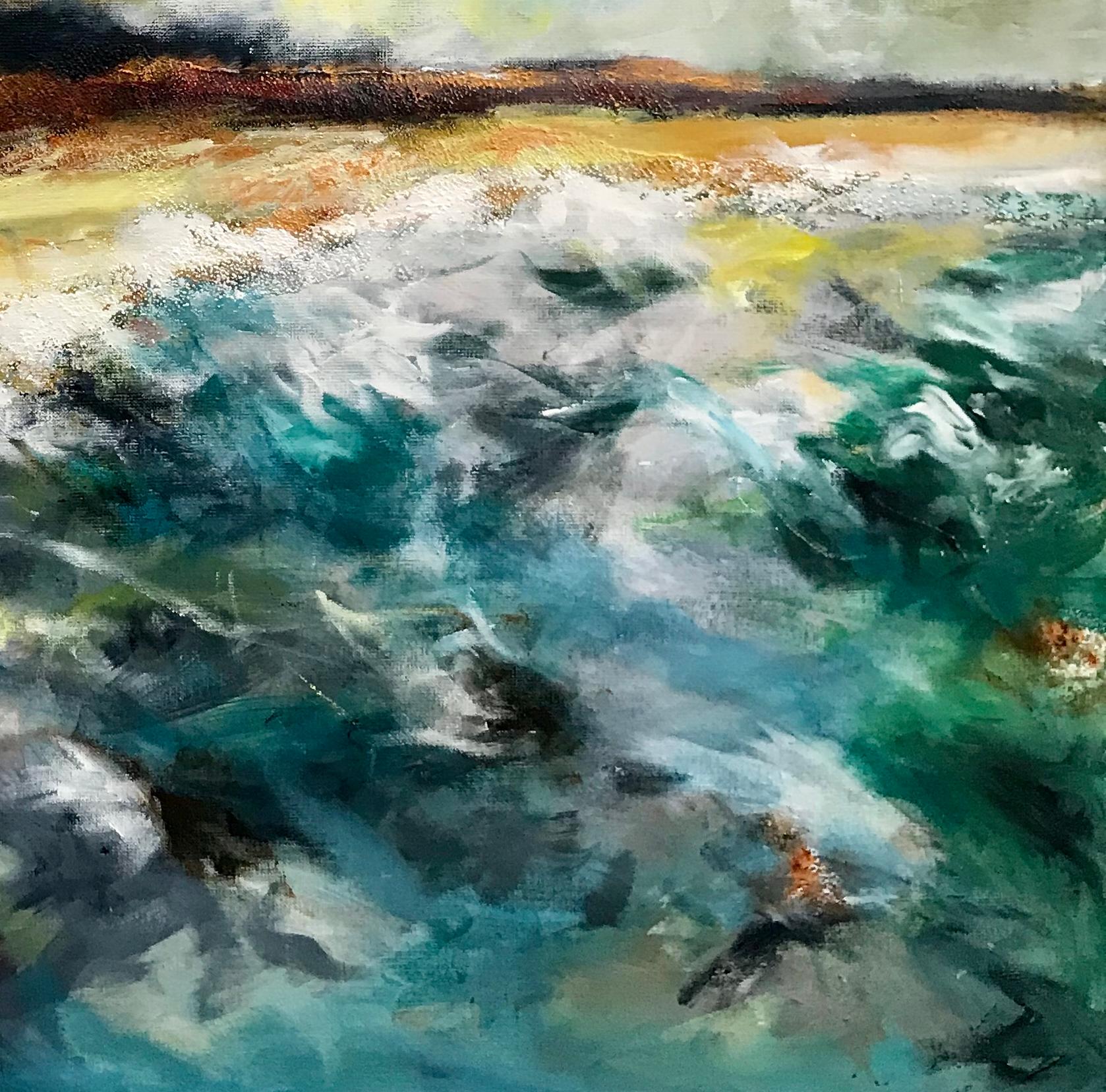 Lunan Beach Fife - Contemporary Seascape Painting by Mark McCallum 1