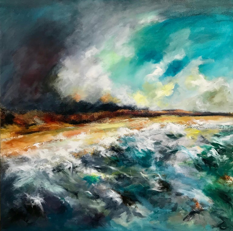 Mark Mccallum Lunan Beach Fife Contemporary Seascape Painting By Mark Mccallum For Sale At 1stdibs