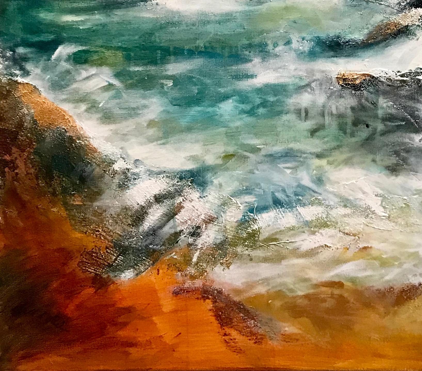 Kearvaig Beach - Contemporary Seascape Painting by Mark McCallum 1