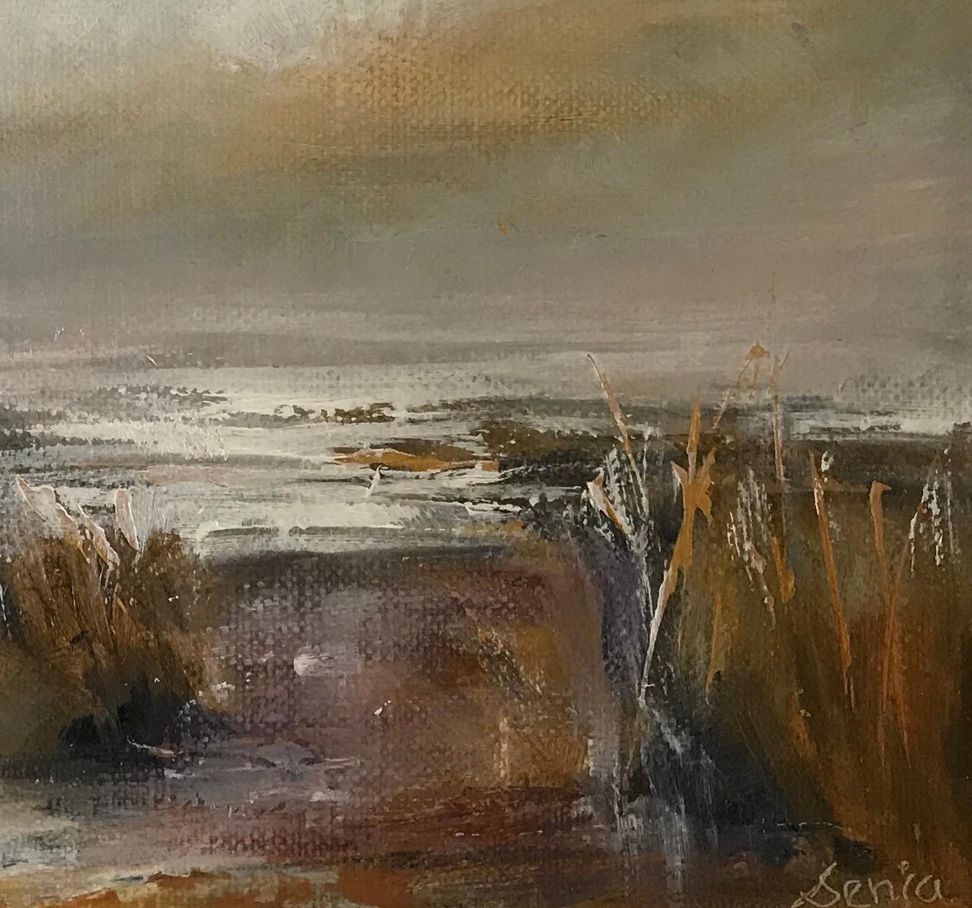Golden Morning - Contemporary Seascape Painting by Senja Brendon For Sale 2