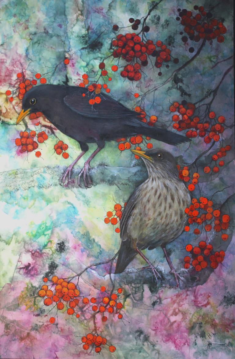 blackbirds painting