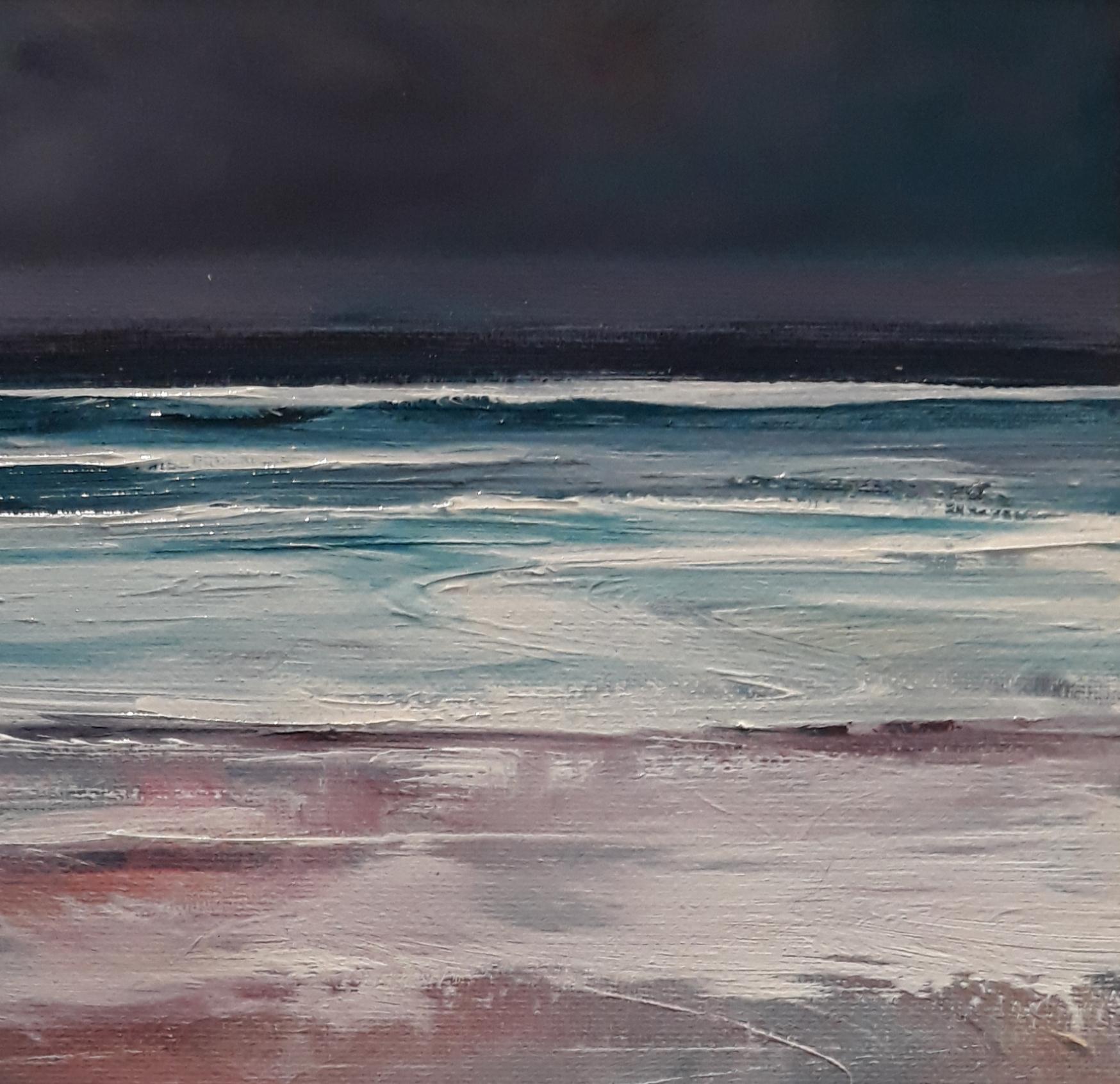 Missoni Beach - Contemporary Seascape Painting by Senja Brendon 3